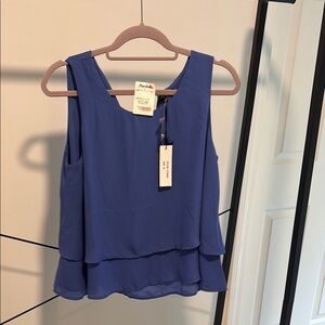 Marshalls Blue Tiered Sleeveless Tank Top